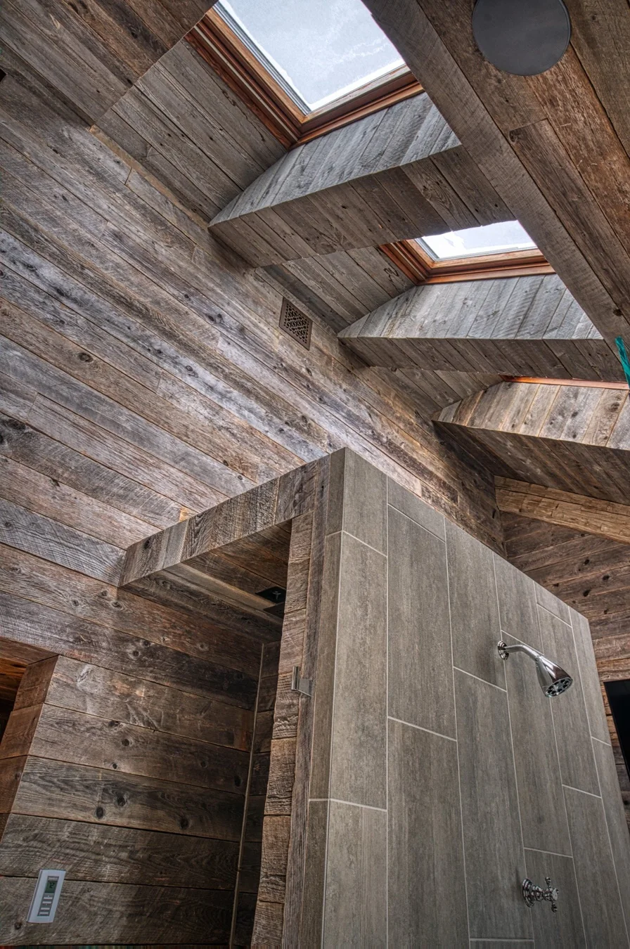 Craft Wood Ceiling Shower Skylight
