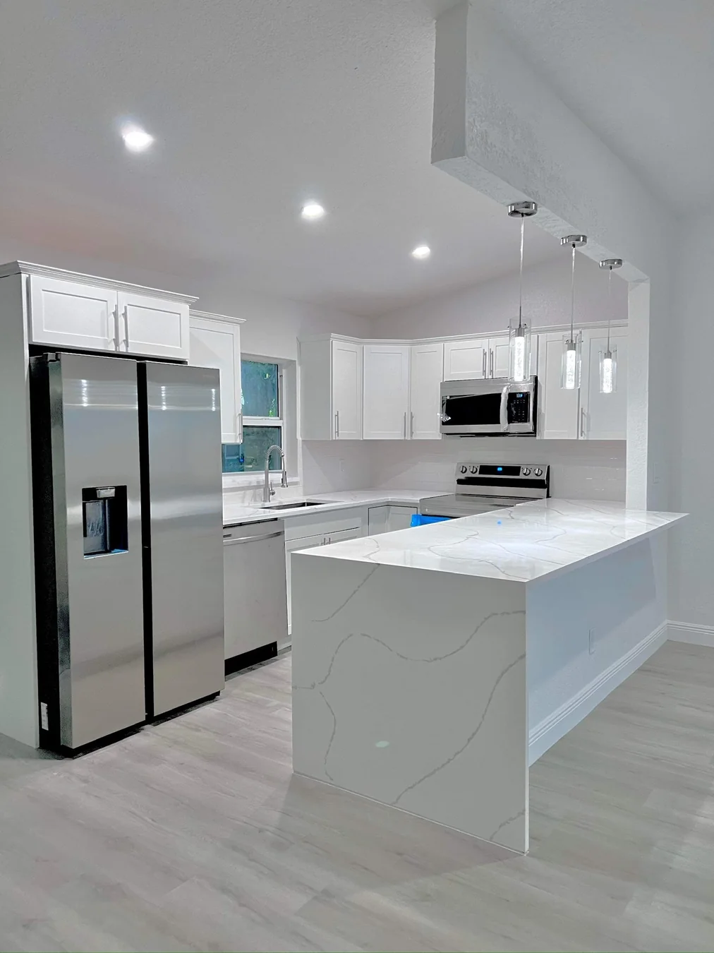 Field White Kitchen Finish Progress