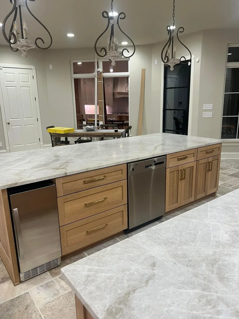 Premium Custom Large Custom Kitchen Natural Wood Islands