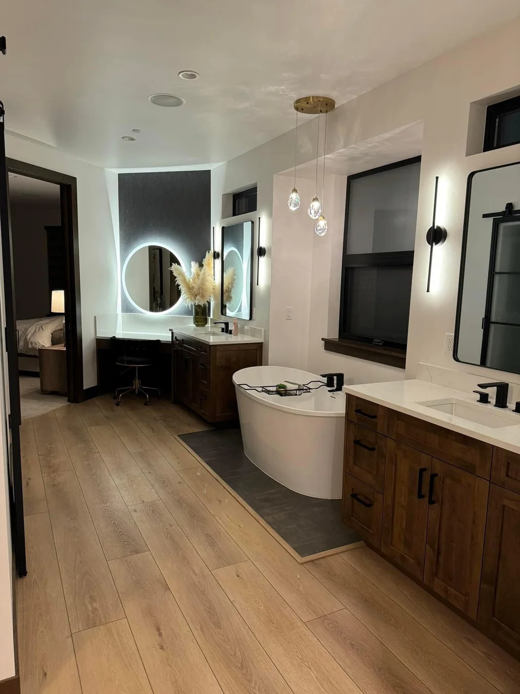 Premium Custom Primary Bath Tub Double Vanity Suite