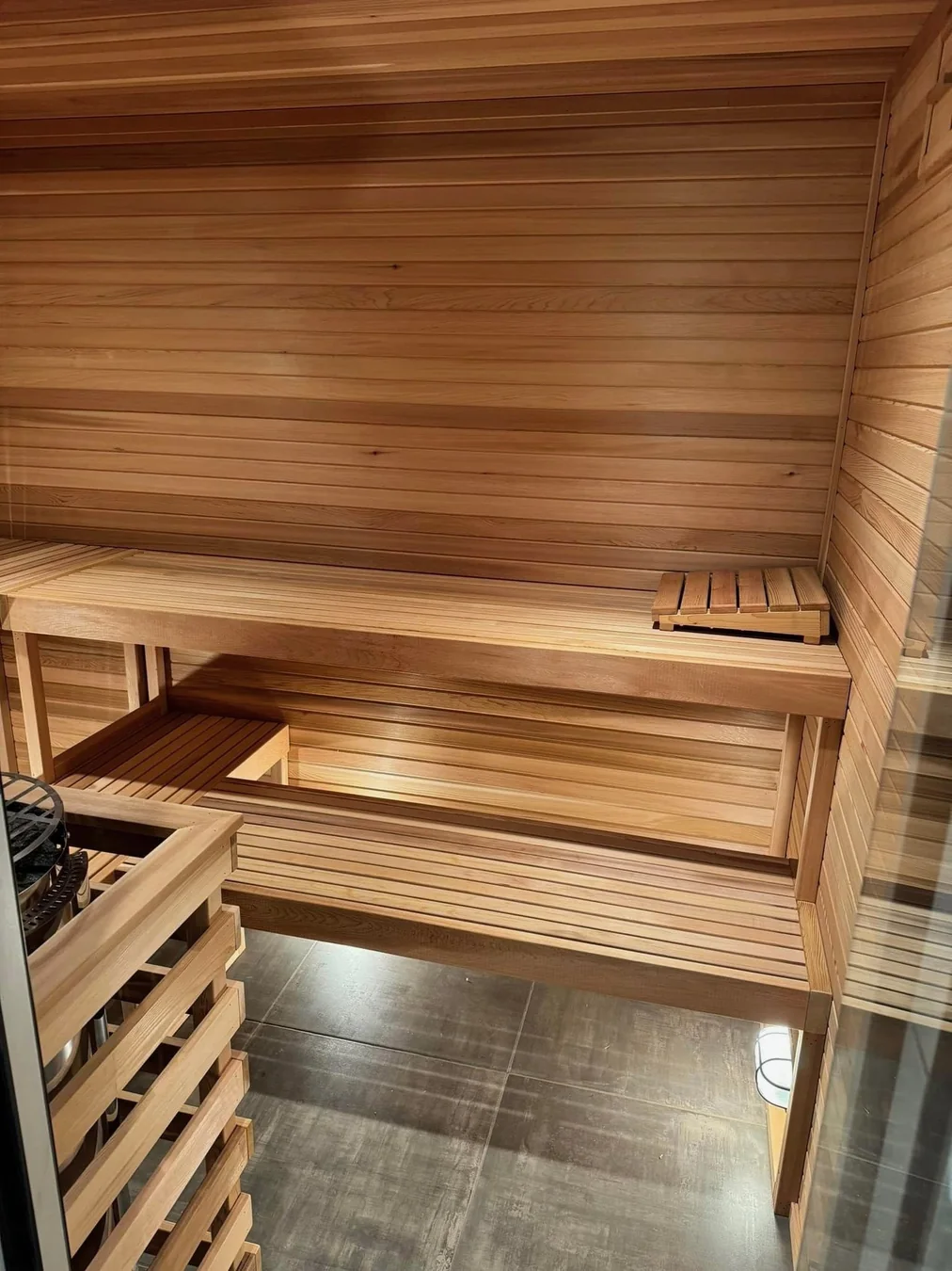 Premium Custom Wood Sauna Detail
