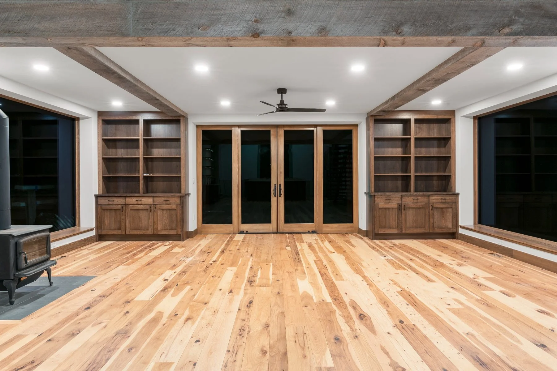 Real Built Ins Wide Plank Floor