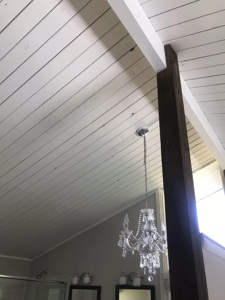 Remodel Shiplap Ceiling Chandelier