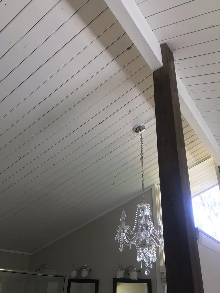 Remodel Shiplap Ceiling Post Detail