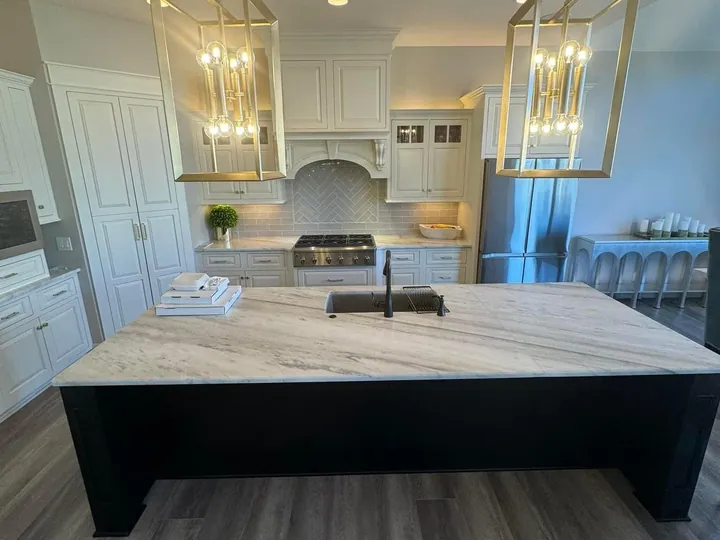 Large transitional kitchen island