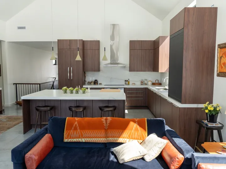 Open kitchen and living space